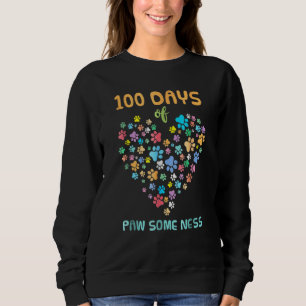 Camiseta Cats Paw Dog Paw 100 Dias De Escola Animal Funny K