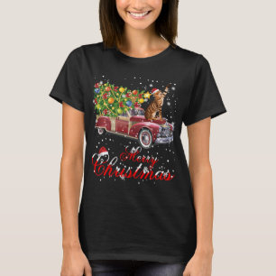 Camiseta Cats Rides Red Truck Natal Pajama
