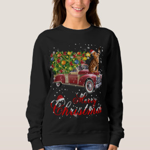 Camiseta Cats Rides Red Truck Natal Pajama