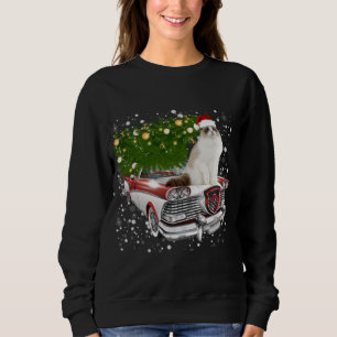 Camiseta Cats Roda Red Truck Árvore de Natal Xmas