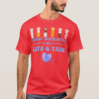 Camiseta Cats & Yarn Funny Knitting