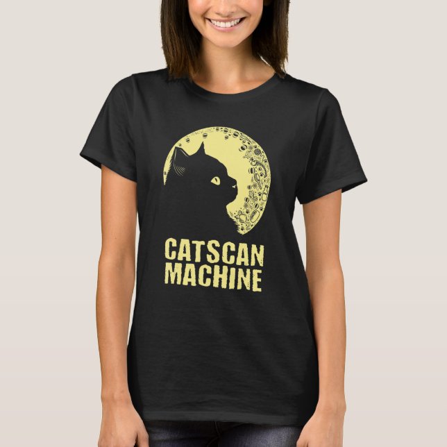 Camiseta Catscan Machine Cat     Kitten Humor Medical Staff (Frente)