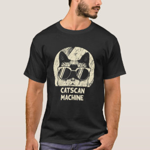 Camiseta Catscan Machine Cat Lover Engraçado Humor Gato