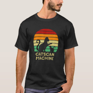 Camiseta Catscan Machine Cat Lover Engraçado Humor Gato