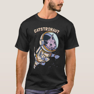 Camiseta Catstronauta Gato Crianças Astronauta Espacial