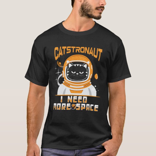 Camiseta Catstronauta, Preciso De Um Retro De Quitação De G (Frente)