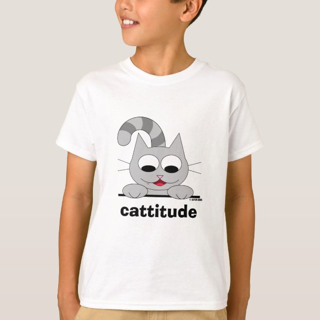 Camiseta Cattitude original do gato (Frente)