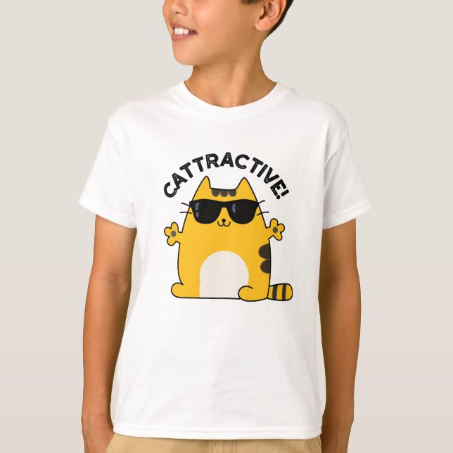 Camiseta Cattrative Funny Attrative Cat Pun (Frente)