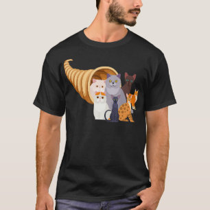 Camiseta Catucopia Gatos Cornucopia Trendy Funny Thanksgivi