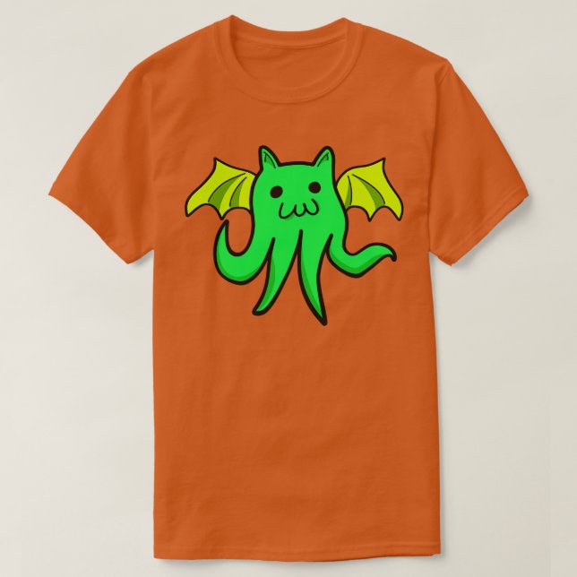 Camiseta Catulu Cute Kawaii Cthulhu Cat (Frente do Design)