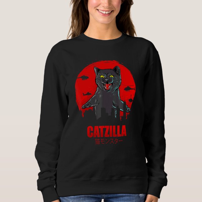 Camiseta Catzilla Angry Cat Kitten Monster (Frente)