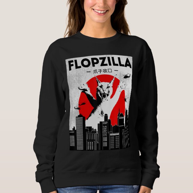 Camiseta Catzilla big floppa meme Flopzilla Caracal Cat (Frente)