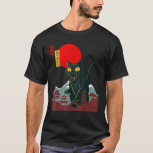 Camiseta Catzilla Cat Arte Japonesa Bonita presentes Para H