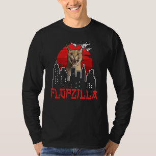 Camiseta Catzilla Engraçado grande floppa meme Flopzilla Ca