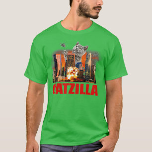 Camiseta Catzilla Funny Cat