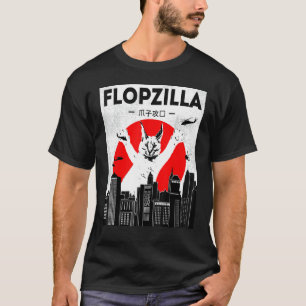 Camiseta Catzilla grande floppa meme Flopzilla Caracal Gato
