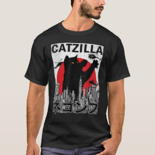 Camiseta Catzilla Japonês Vintage Sunset Classic T Shirt