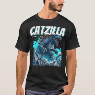 Camiseta Catzilla Legal Cat Para Homens Mulheres Filhos