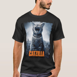 Camiseta Catzilla Roaring Over City Skyline Cat Monster