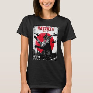 Camiseta Catzilla Vintage Gato E Gato Japoneses