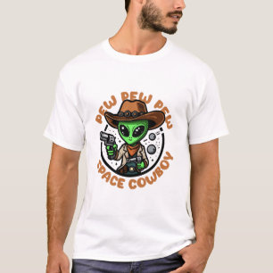 Camiseta Caubói Espacial Alien Divertido