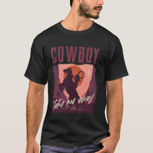 Camiseta Caubói Ocidental Vaqueira Leve-Me Embora Música Co