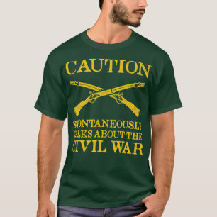 Camiseta Caução espontânea fala sobre a guerra civil