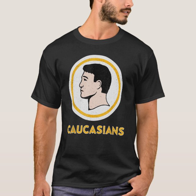 Camiseta Caucasianos Vintage Orgulho Caucasiano (Frente)