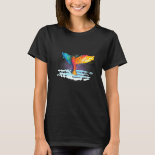 Camiseta Cauda de Baleia Aquarela Fantasia Mítica Mística