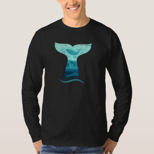 Camiseta Cauda de Baleia em Ondas Orca Baleia Assassina Oce