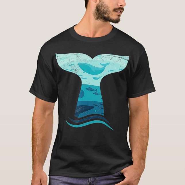 Camiseta Cauda de baleia em ondas Orca Ocean T (Frente)