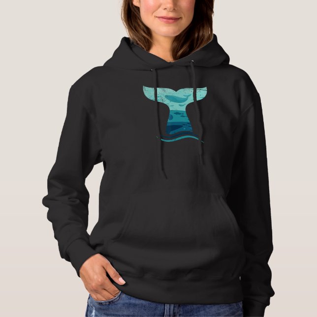 Camiseta Cauda de baleia em Waves Orca Killer Whale Ocean D (Frente)