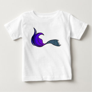 Camiseta Cauda de sereia roxa escura