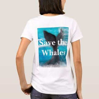 Camiseta Cauda de uma baleia - Salve o branco das baleias