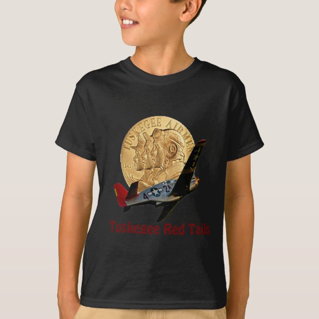 Camiseta Cauda do vermelho de Tuskegee (Frente)