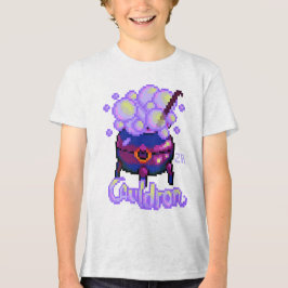 Camiseta Cauldron, heksenketel, pixel art Halloween