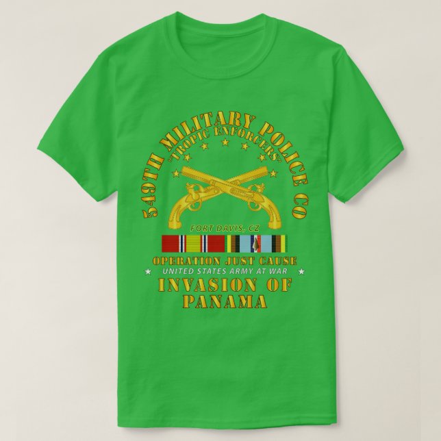 Camiseta Causa apenas 549ª Polícia Militar Co Ft Davis CZ w (Frente do Design)