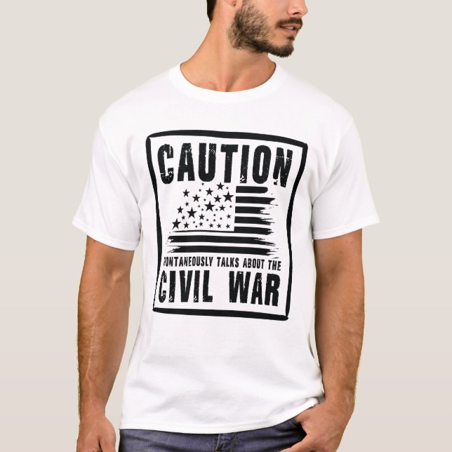 Camiseta Causa Espontaneamente Fala Sobre A Guerra Civil (Frente)
