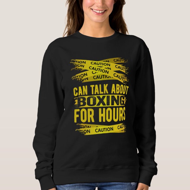 Camiseta Caution Can Talk About Boxing For Hours (Frente)