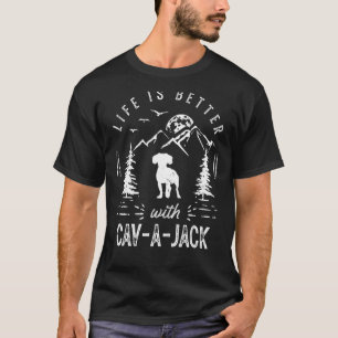 Camiseta Cav a Jack Life Melhor Mãe Pai Cão
