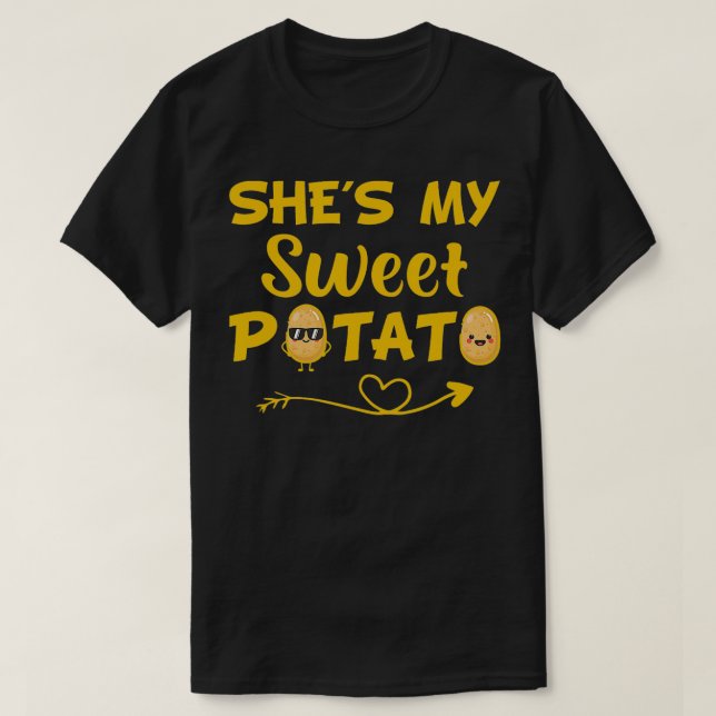 Camiseta Cava Minha Batata Doce Eu Sim Correspondo Casais O (Frente do Design)