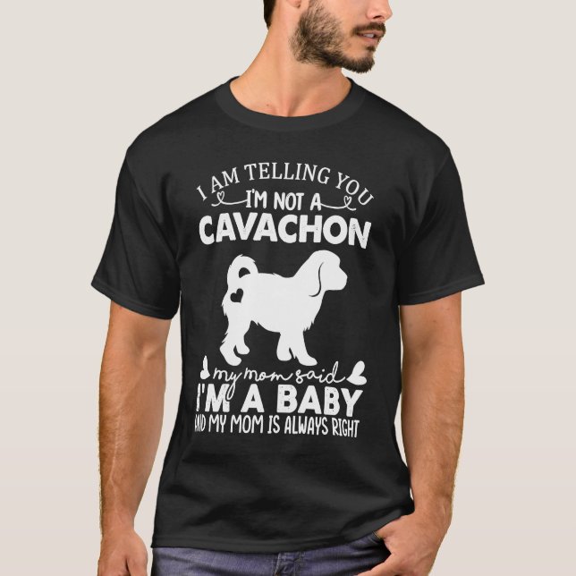 Camiseta Cavachon Dog   For Women Mom Mama Baby Dog (Frente)