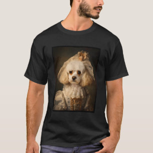 Camiseta Cavachon Dog Retrato Renascentista Pet Mãe Da