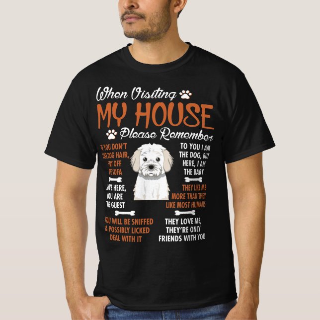 Camiseta Cavachon Vendo Minha Casa Por Favor Lembre-Se (Frente)