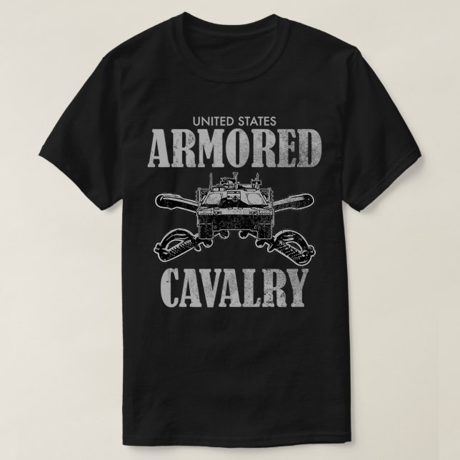 Camiseta Cavalaria blindada dos EUA (em apuros) (Frente do Design)