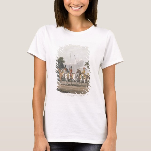 Camiseta Cavalaria Irregular, Exército Bengala 1817, placa  (Frente)