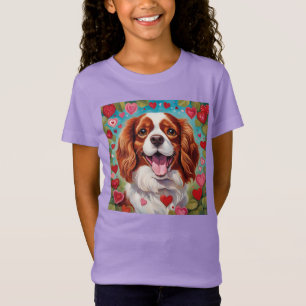 Camiseta Cavaleiro Bonito Crianças do Coração Louco Meninas