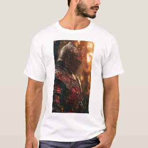 Camiseta Cavaleiro brilhante na Armadura Vermelha Fantasia