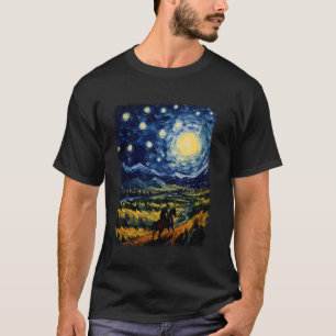 Camiseta Cavaleiro Cavalgada Dressage Noite Estrelada