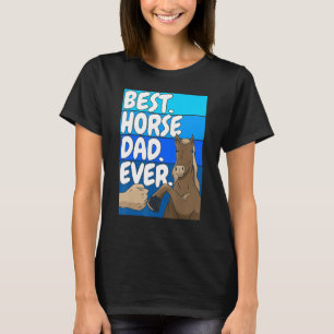 Camiseta Cavaleiro-Cavalo Melhor Pai De Cavalo Nunca Horseb